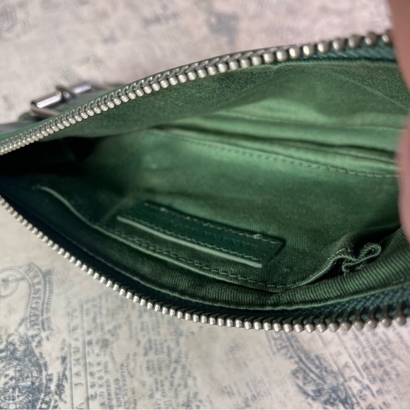 banana republic leather clutch bag with 2 buckles on front - Picture 7 of 11